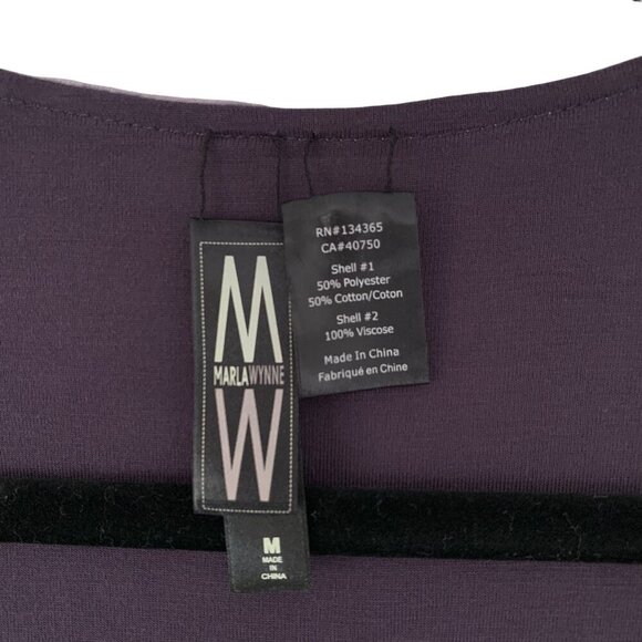 MarlaWynne Reversible Long Cardigan Abstract Pattern Open Front Lagenlook Size M - Picture 3 of 6